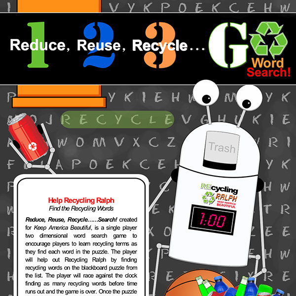 Recycling Ralph Word Game Sellsheet Thumbnail Image